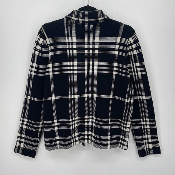 (#126)CHAPS Plaid Sweater Jacket - Picture 4 of 4